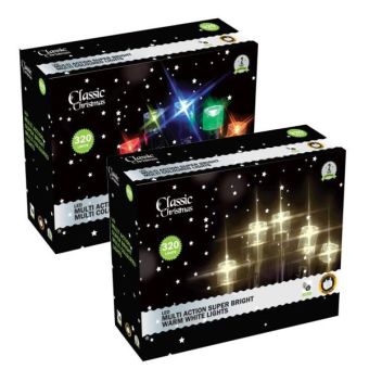 Classic Christmas 320 LED Multi Action Super Bright Fairy Lights