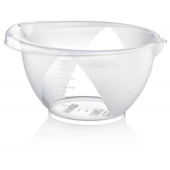 Mixing Bowl with Measuring Scale 3 Litre| Transparent Kitchen Bowl with Pouring Spout