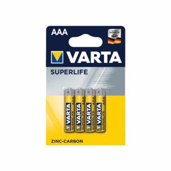 Varta AAA Zinc-Carbon Superlife Battery - Pack Of 4