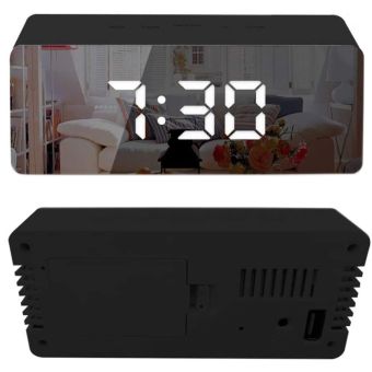 4 in 1 LED Alarm Clock & Mirror
