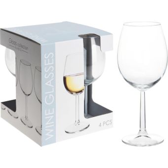 Classic Crystal Clear Wine Glasses for Red, White and Sparkling Wines - Set of 4 Elegant I 430ml