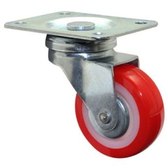 Castor Swivel Red Wheel 50mm - 50kg