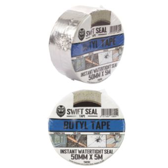 Swift Seal 50mm x 5m Butyl Waterproof Tape – Strong, Flexible Leak Repair Solution