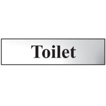 Toilet Sign Silver