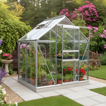 The Venus 6 x 4 (1.93 x 1.31m) Silver - Toughened Glass