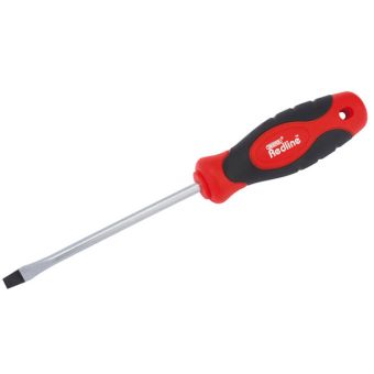 Draper Redline™ Plain Slot Soft Grip Screwdriver - 6mmx100mm