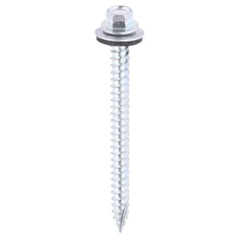 Metal to Timber Screws – Hex Head with EPDM Washer – 6.3 x 80mm I 100 Pack