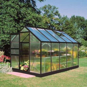 Halls Popular Greenhouse Polycarbonate Black 6' x 10'