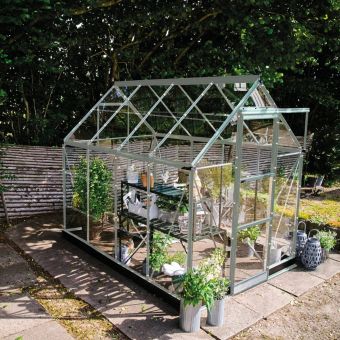 The Halls ICON Range of 6ft Freestanding Greenhouses-Mill-6' x 8'-Standard Horticultural Glass - Comes with Base