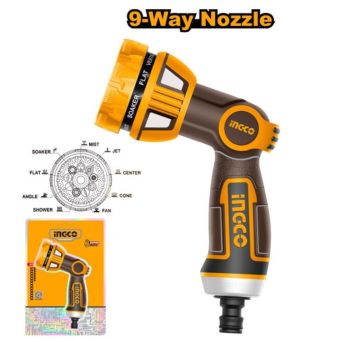 Ingco 9 Jet Irrigation Gun – Versatile Multi-Function Spray Nozzle