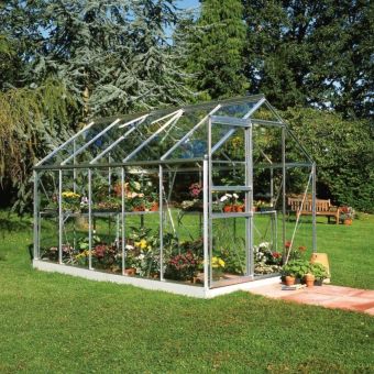 Popular Greenhouse Safety Glass Silver 6' x 10'