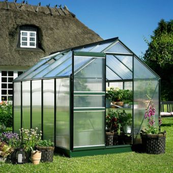 Popular Greenhouse Polycarbonate Green 6' x 8'