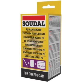 Soudal PU Foam Remover Paste 100ml Beige for Removing Cured Expanding Foam