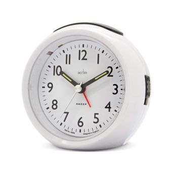 Acctim White Sweep Alarm Clock