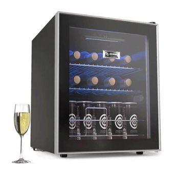 Adamo WC50 Table Top Wine and Beverage Cooler – Compact 16 Bottle Wine Fridge with LED Touch Control and Quiet Operation