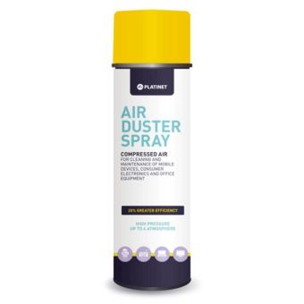 Platinet Compressed Air Gas Duster 400ml High Pressure Cleaning Spray for Electronics & Office Equipment