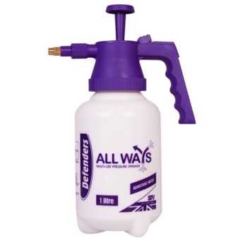 Defenders All Ways Multi-Use Pressure Sprayer 1L Adjustable Brass Nozzle Garden & Cleaning Sprayer