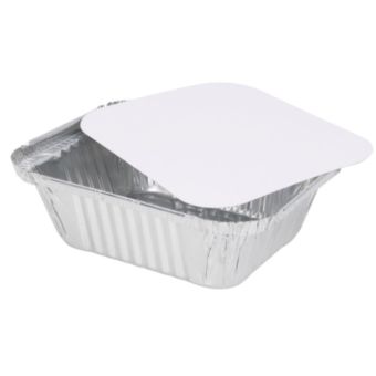 Aluminium Oven Tray with Lid 145 x 120mm – Pack of 10