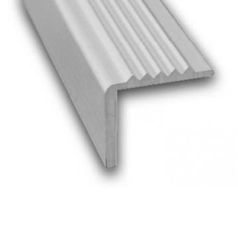 Anodised Aluminium Colourless Unequal Corner Stepping Edge Profile - 20mm x 17.5mm x 1m