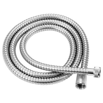 Aqua 2m Shower Hose Chrome Stainless Steel Anti Rust 1/2"