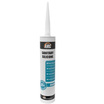 ARC Sanitary Silicone Sealant – Clear (280ml)  Mould-Resistant, Waterproof & UV-Resistant