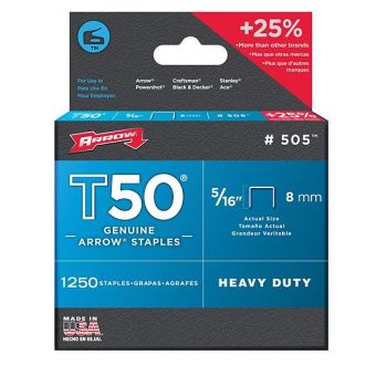 Arrow T50â„¢ 1250 Staples - 8mm
