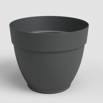 ARTEVASI Campana Flowerpot Anthracite 30cm – Recycled Plastic Plant Pot 12L