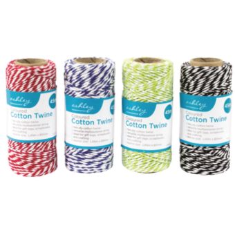 Ashley 45m Coloured Cotton Twine – Premium Two-Ply Craft String