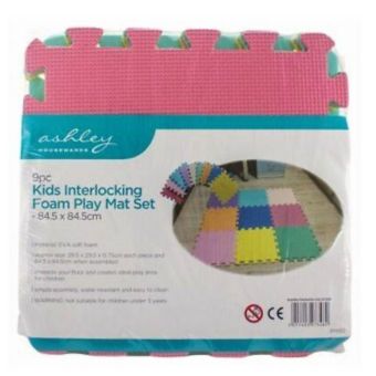 Ashley Kids Interlocking Playing Mat - 9 Pieces