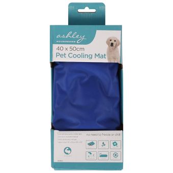 Ashley Pet Cooling Mat Blue Non-Toxic Reusable Gel Pad for Dogs and Cats I 40cm x 50cm