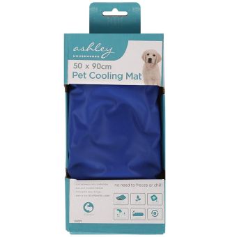 Ashley Pet Cooling Mat Reusable Non-Toxic Gel Cooling Pad for Dogs and Cats Blue I 50cm x 90cm