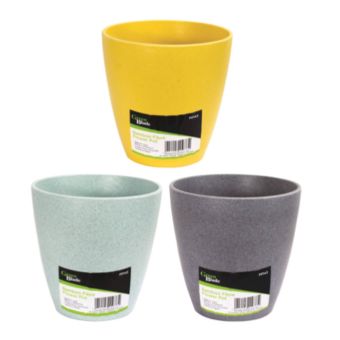 Green Blade Bamboo Fibre Flower Pot Eco Friendly Plant Pot I 10cm