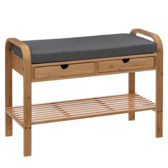 Bamboo Shoe Rack with Drawers