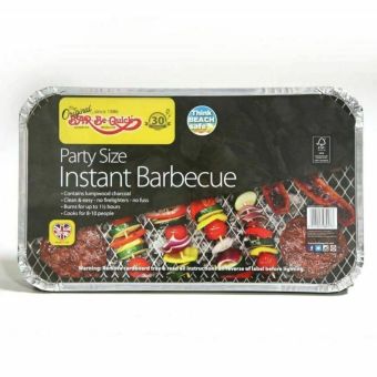 Bar-Be-Quick Party Size Instant BBQ with Lumpwood Charcoal – Cooks for 8 to 10 People, Burns Up to 1.5 Hours