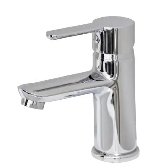 Ava Basin Mixer Tap with Click Waste - Chrome Modern Bathroom Tap