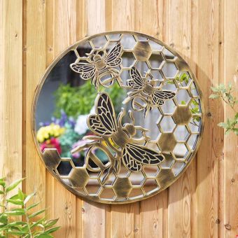 BeeFlection Home & Garden Decorative Mirror – Goldgris Bee Design I 65cm
