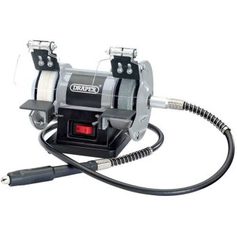 75mm 50W 230V Mini Bench Grinder With Flexible Drive Shaft