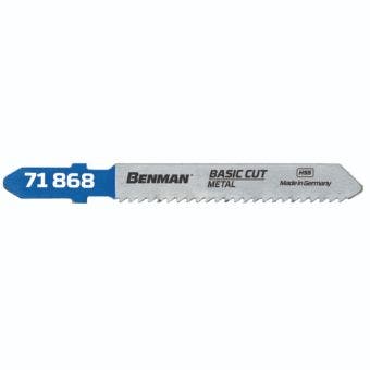 Benman T118B Jigsaw Blades for Metal Cutting 75mm 12TPI 5-Pack Type T 118 B