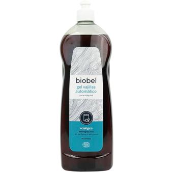 Biobel Automatic Dishwashing Gel 1L – Fragrance-Free Plant-Based Cleaner for Sparkling Dishes