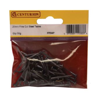 Black Fine Cut Steel Tacks 25mm - 50g