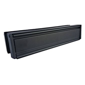 Black Letterbox Sleeve and Plate Set Modern Door Letterbox Cover