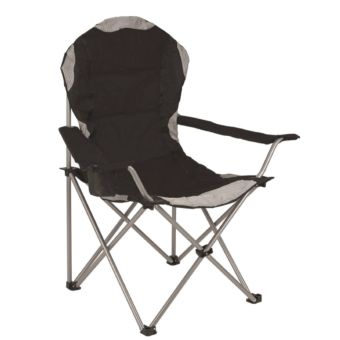 Redwood Black Padded High Back Canvas Chair | Folding Outdoor Chair with Cup Holder and Carry Bag