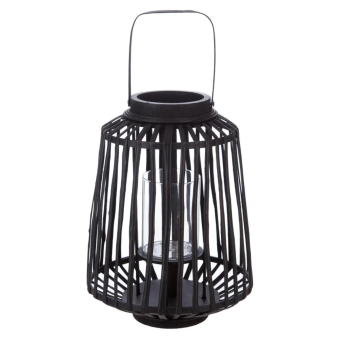 Black Rattan lantern 35cm