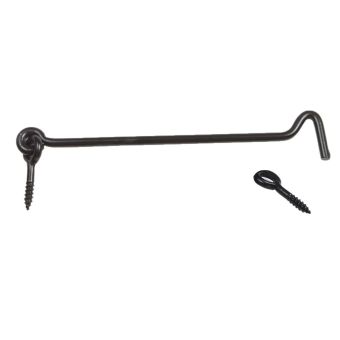 Black Steel Window/Door Hasp 150mm