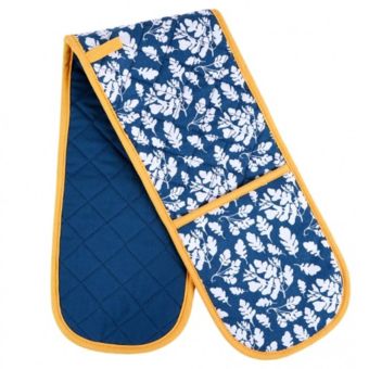 Steelex Blue Floral Double Oven Glove – Heat Resistant Kitchen Glove
