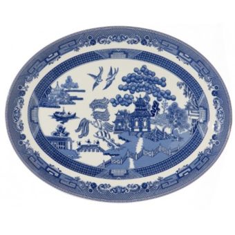 Blue Willow Oval Platter 35cm/13.75"