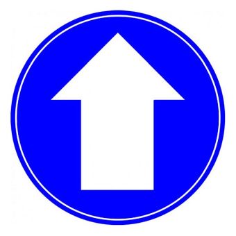 Blue Arrow Floor Graphic - 200mm