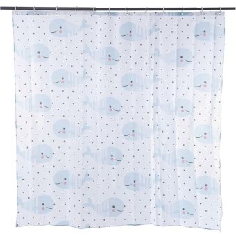 Bluecanyon Whale Shower Curtain 180x180cm