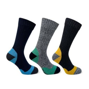 Bramble Men’s Trekker Socks 3 Pack – Navy/Grey (Size 6–11)