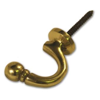 Brass Ball End Tieback Hook
